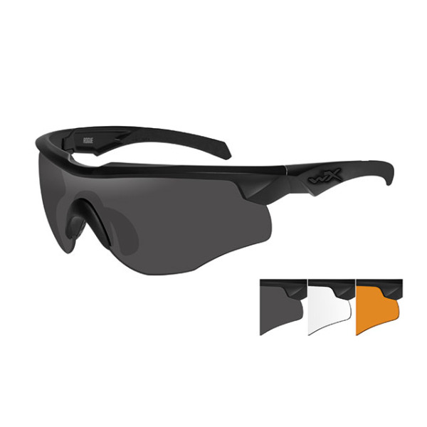 WileyX Rogue Comm Set R:mattschwarz G: rauchgrau + klar +...
