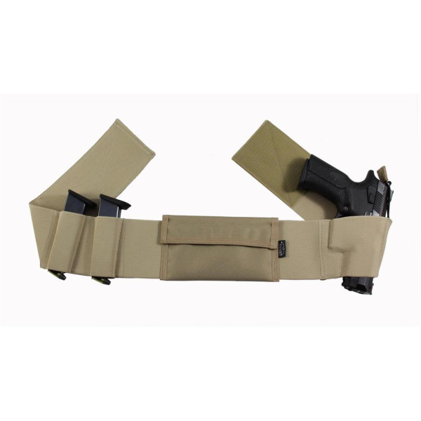 Inside waist belt holster, double secured, brown
